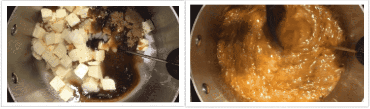 Making butterscotch pudding from scratch.