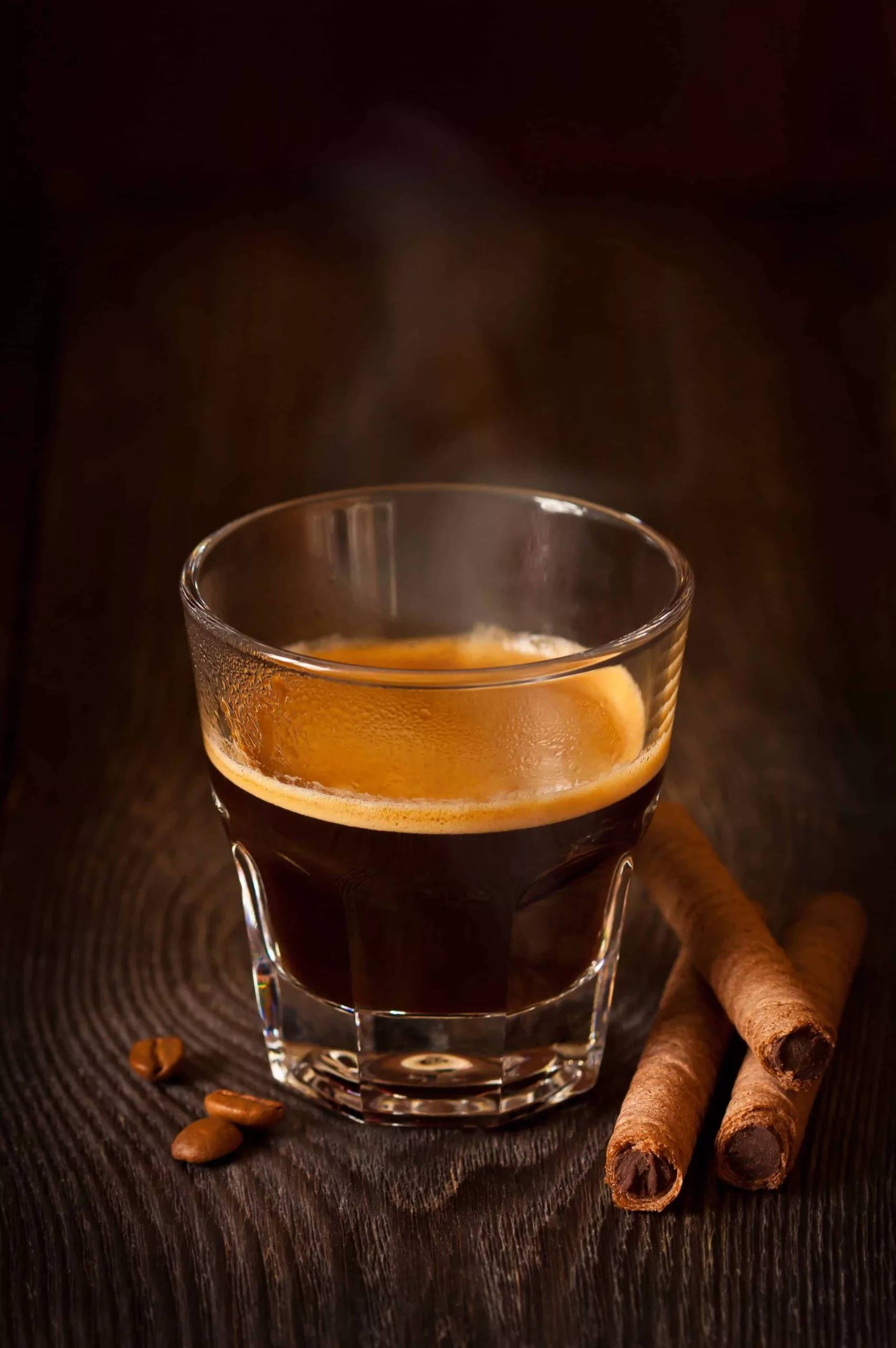 Espresso. Espresso shot from an espresso machine; perfect for an Americano.