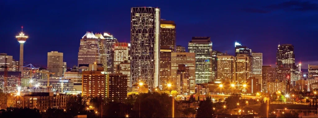 Calgary Alberta at night.