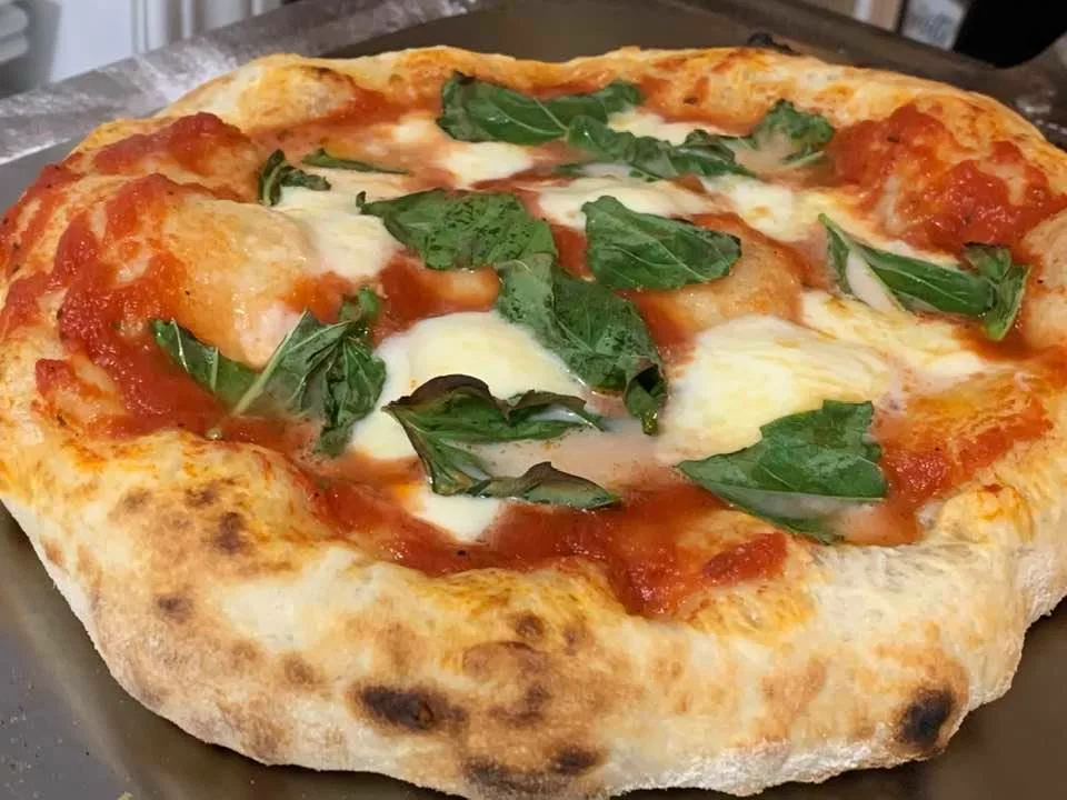 Neapolitan Pizza Cooked at Home Using a NerdChef Pizza Steel Neapolitan Pizza Cooked at Home Using a NerdChef Pizza Steel.