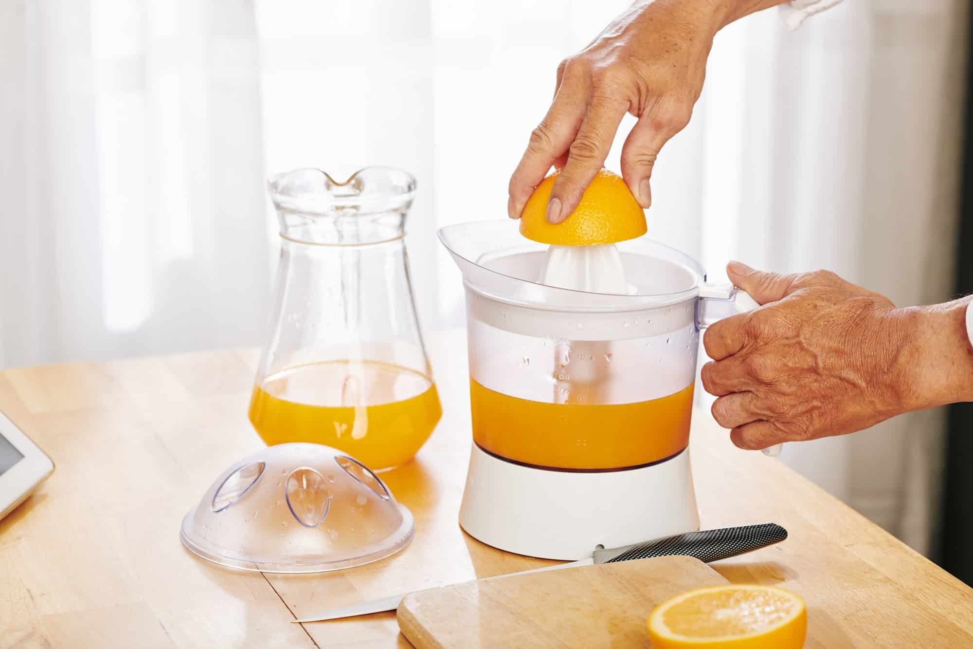 Manual twist-style citrus juicers are not recommended