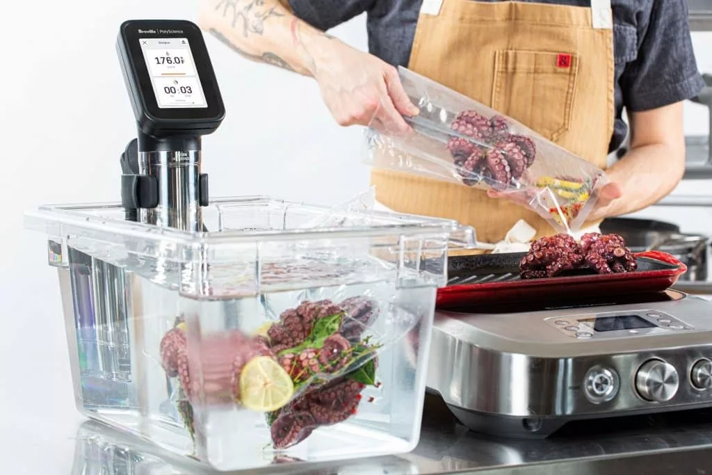 cooking with the breville polyscience hydropro.