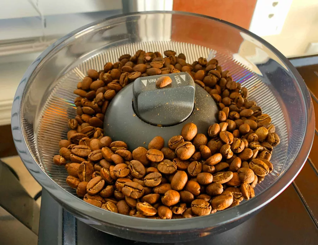 Integrated grinder on the Breville Oracle Touch.