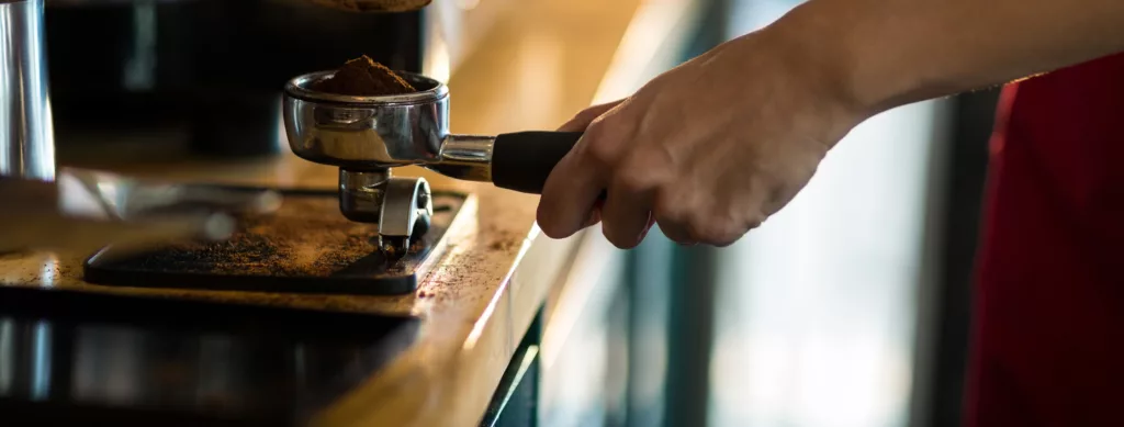 Prevent coffee grounds from spilling all over your counter when using a Breville Espresso Machine.