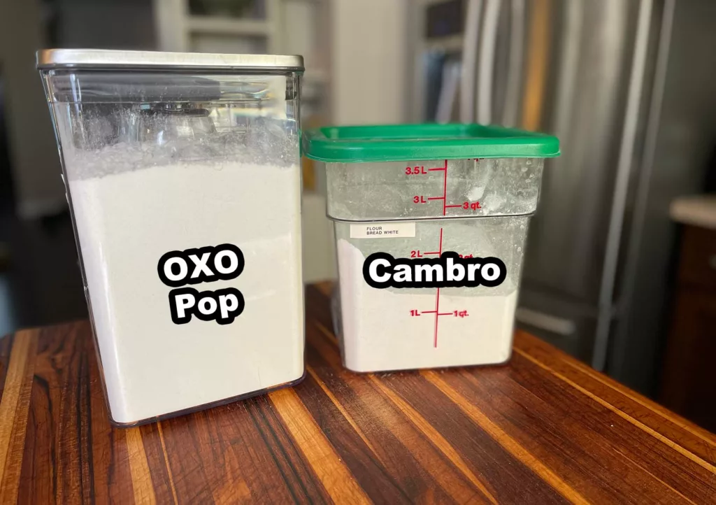 OXO Pop vs Cambro Containers