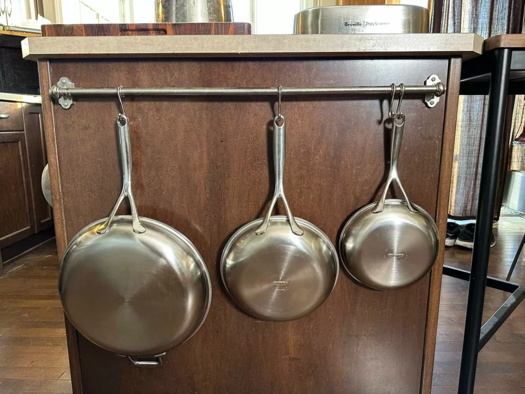 Demeyere Proline frying pans.