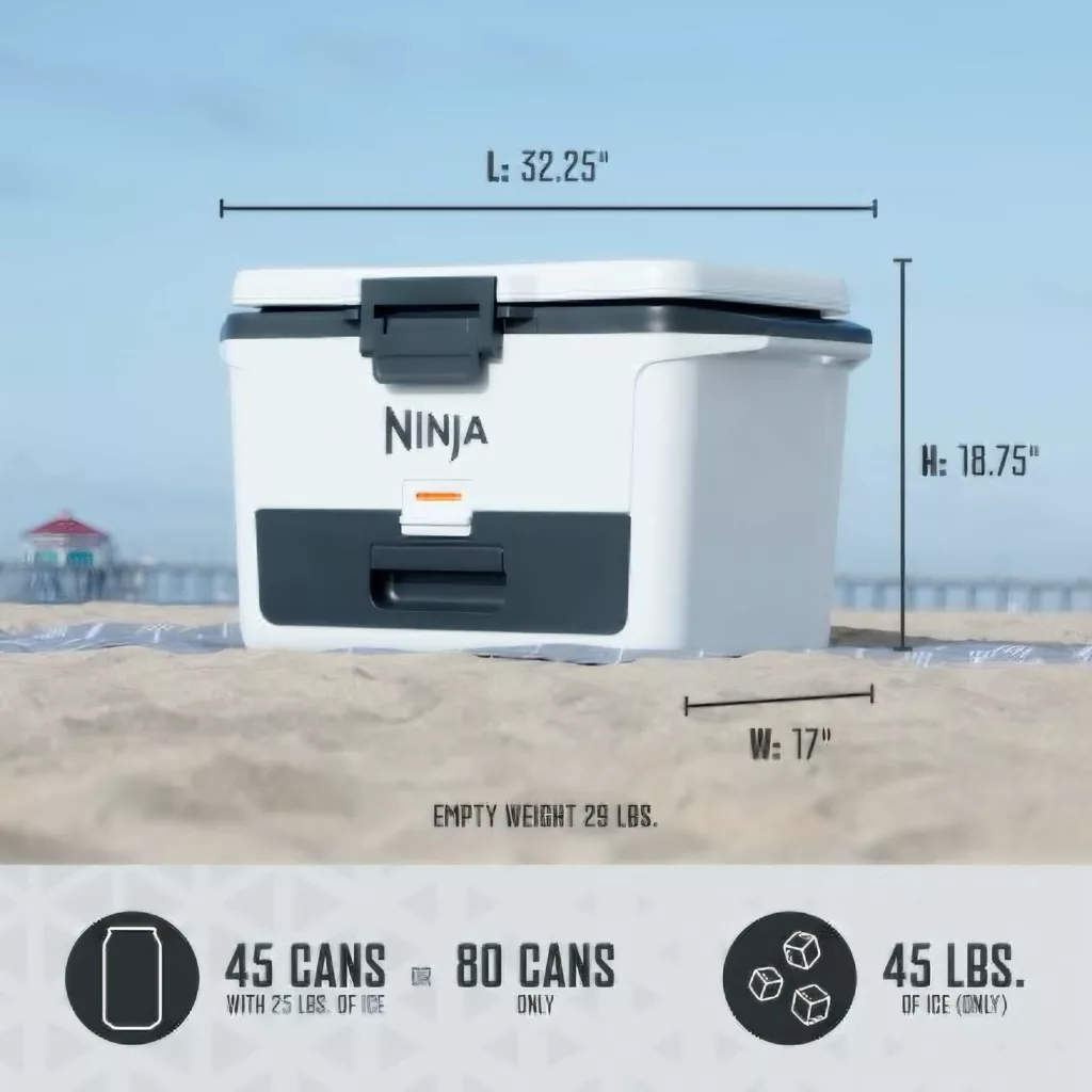 Ninja FrostVault specifications and dimensions.