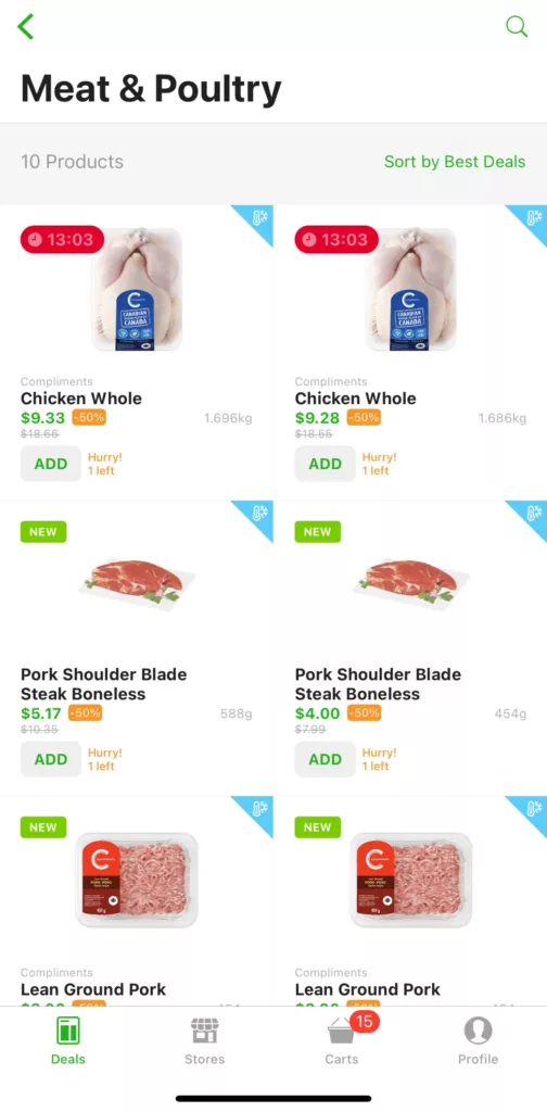 FoodHero listing.