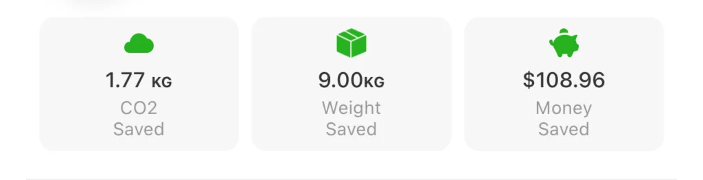 FoodHero savings and environmental impact.