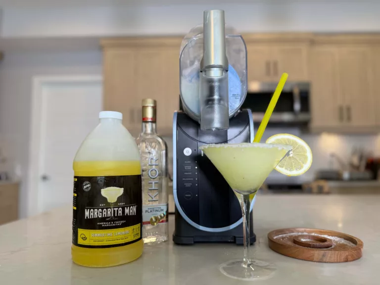 Lemon Drop Martini made with the Ninja SLUSHi using Margarita Man mix.