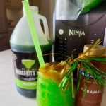Candy Apple slushy made in the Ninja SLUSHi with Margarita Man mix.